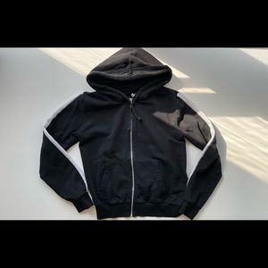 Black and White Zip-Up Hoodie